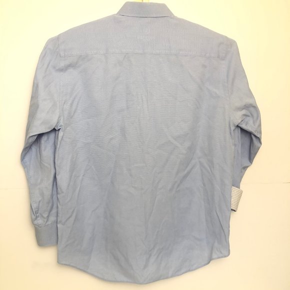 Bugatchi Mens Blue Patterned Classic Fit Size 17 - Picture 2 of 7